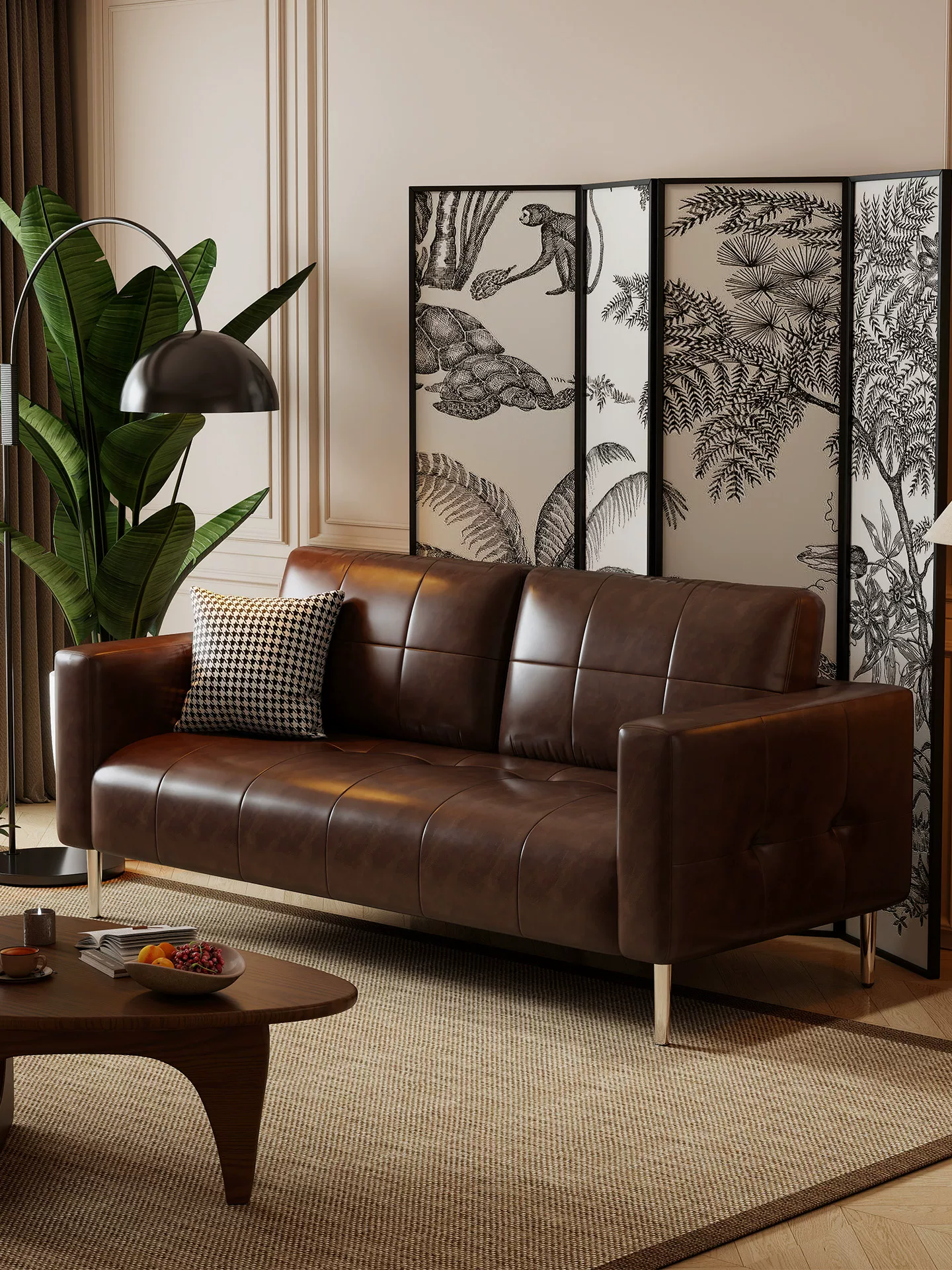 Retro sofa for double