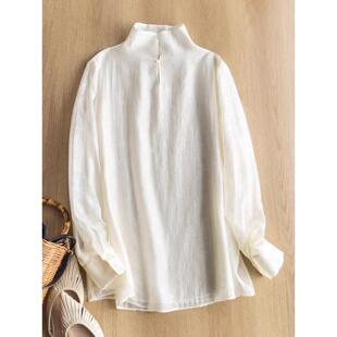 女春 衬衫 EGG SLY清新淡雅翻领镂空珍珠扣暗纹提花轻薄减龄长袖