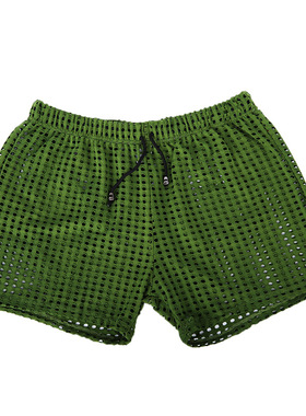 Men's shorts Home transparent shorts男士短裤镂空家居透明短裤