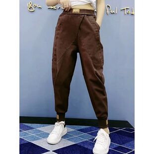 High Waist Casual Jeans Loose Sweatpants休闲牛仔裤宽松运动裤