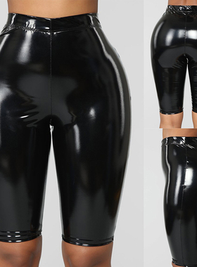 Capris High Waist Tight Shorts Knee Length七分裤高腰紧身短裤