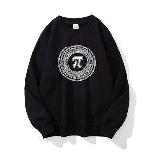 圆周率π理工男卫衣科普教育套头圆领套头无帽外套宽松学生上衣服