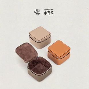 Fettes鱼莲嬉手缝蜡线法国进口RC TC牛皮首饰盒东方美学