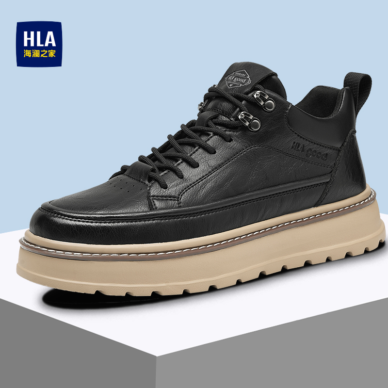 海澜之家男鞋英伦休闲皮鞋工装鞋
