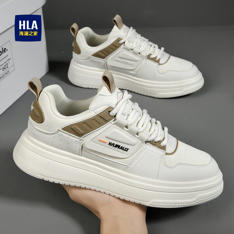 海澜之家男鞋厚底秋季2025新款增高青少年学生运动休闲小白鞋板鞋