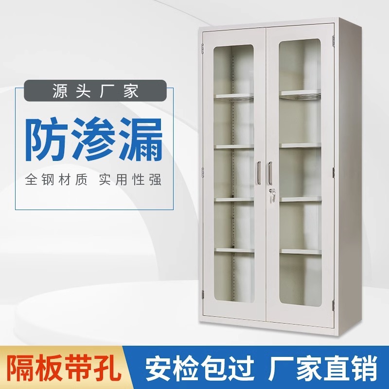跨境全钢药品柜医院实验室仪器柜玻璃器皿存储柜子化学试剂柜
