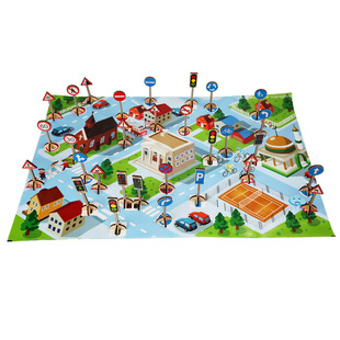 场景沙盘路障红绿灯模型早教益智教具儿童交通标志玩具指示牌路标