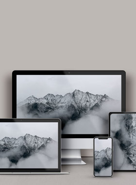 「雾中雪峰」Wallpaper station  Mac/ipad/电脑手机桌面壁纸 2张