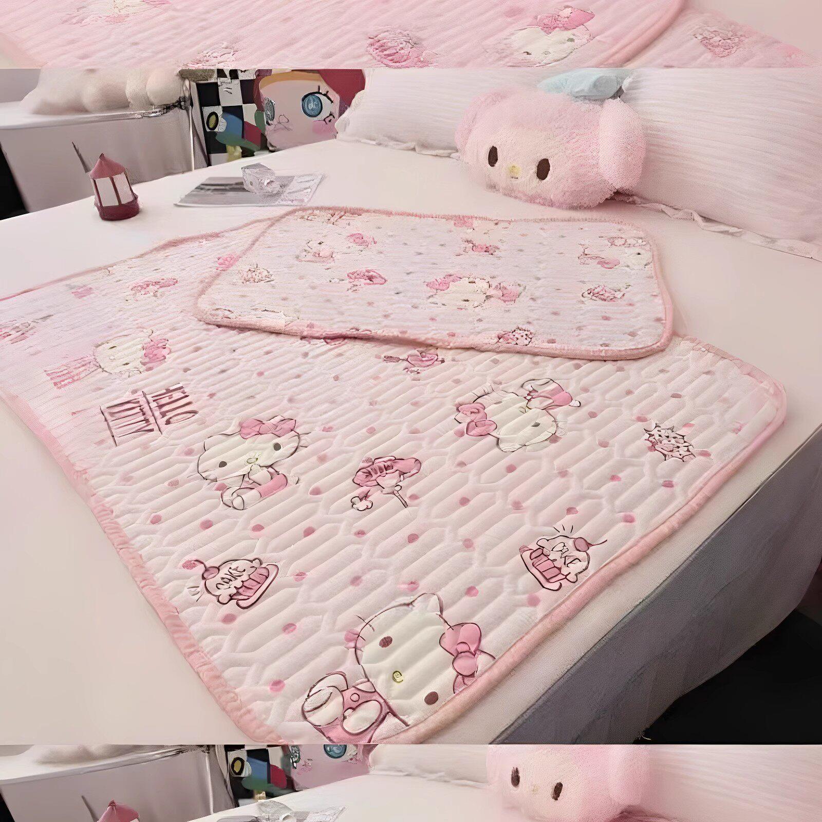【姨妈期睡觉好物】hello Kitty姨妈垫女生宿舍防滑亲肤隔尿薄垫