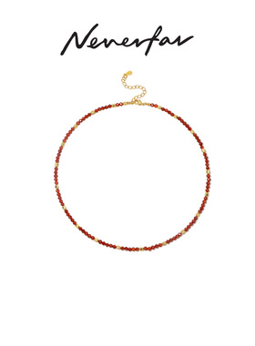 Neverfar象阳而生红玛瑙金运闪闪项链女高级感新年礼物好运项链
