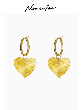 【立享88折】Neverfar爱心耳环耀系列百搭饰品轻奢高级感