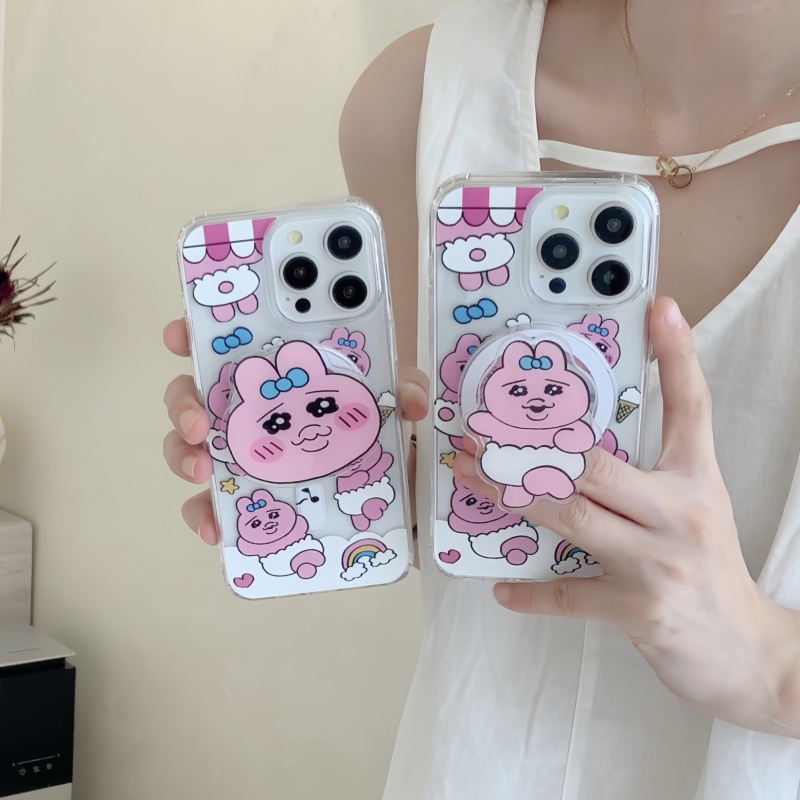 创意卡通纸尿裤粉兔适用三星GalaxyS24手机壳S25Ultra可爱少女S24PLUS全包S23+/S23FE/S23Ultra防摔S22保护套