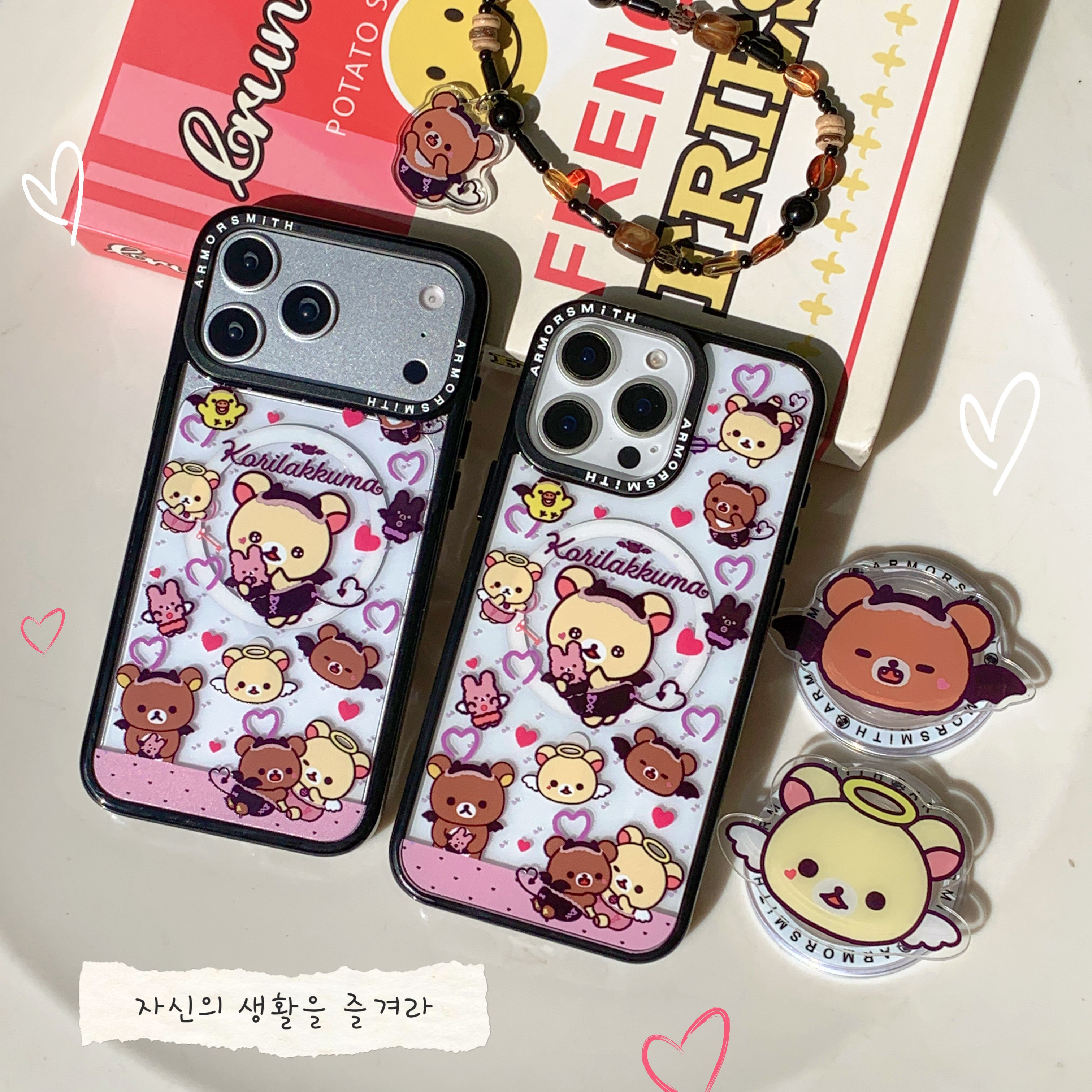 创意磁吸卡通恶魔天使轻松熊适用三星GalaxyS25Ultra手机壳S25EDGE/S24/S24FES23+/23plus防摔S23Ultra保护套