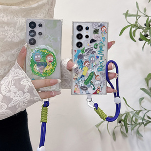 创意磁吸亚克力莫迪和瑞克适用于三星GalaxyS25Ultra手机壳S24/S23FE可爱少女心A26/A15/36全包A56/A55保护套