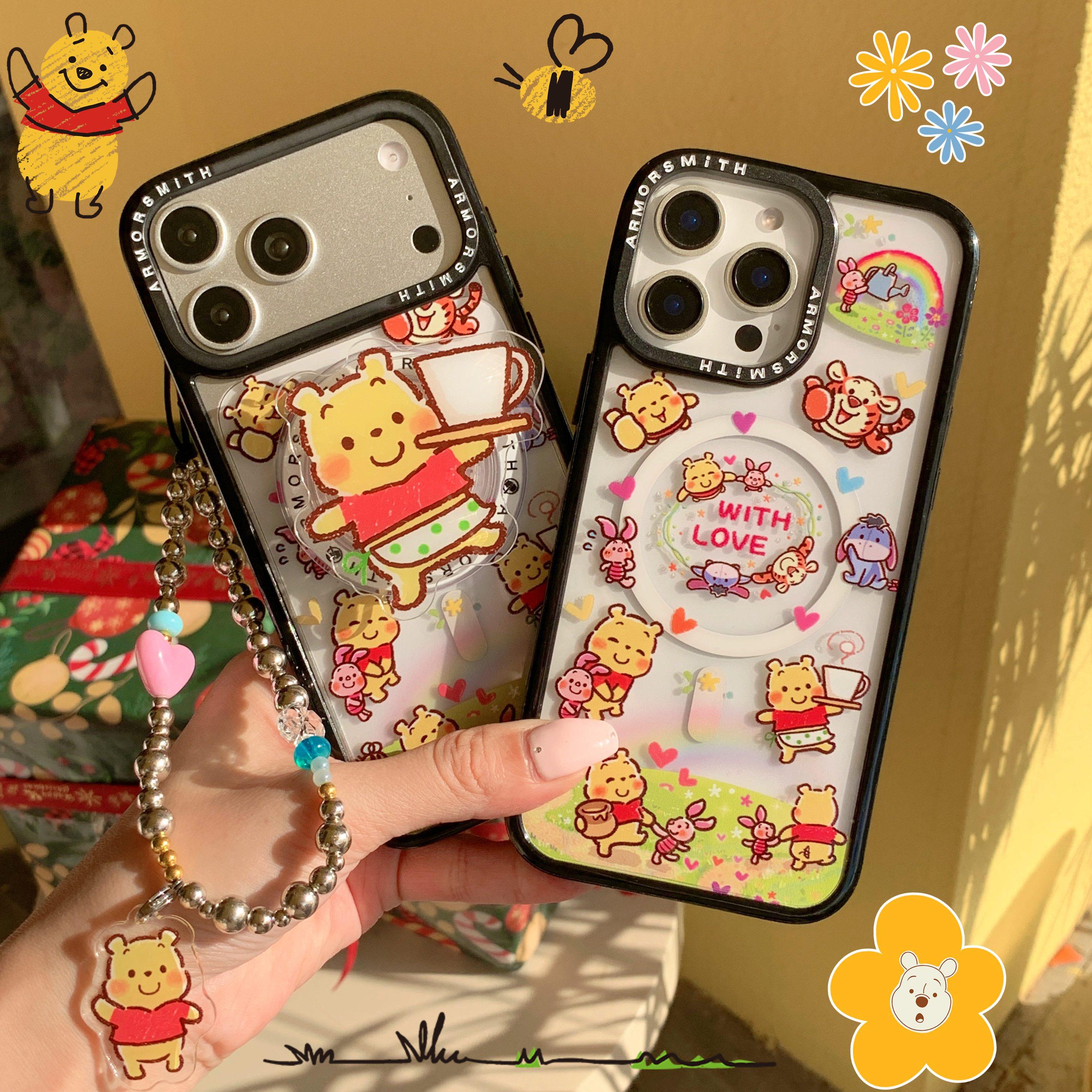 创意磁吸咖啡维尼熊适用三星GalaxyS25Ultra手机壳S25EDGE/S24/S24FE可爱少女S23+/23plus防摔S23Ultra保护套