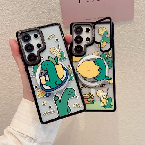 创意磁吸卡通柠檬恐龙适用于三星GalaxyS26Ultra手机壳S25EDGE/S24/S24FE可爱S23+/23plus防摔S23Ultra保护套