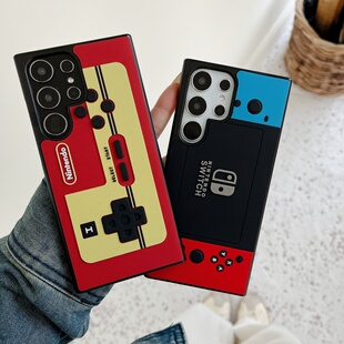 A55 小众个性 A16 A23 A05防摔保护套 创意浮雕红黄游戏机适用三星GalaxyS26手机壳S24FE A34 S25Ultra潮流S21