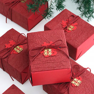 领证照小众高级中式喜字结婚伴手礼盒喜糖盒送宾客伴娘伴郎小礼品