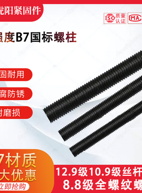 高强度发黑丝杆A193 B7M牙条美制牙棒英制丝杠通丝全螺纹螺杆螺柱
