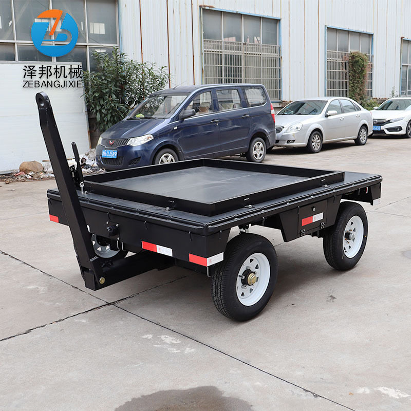 四轮拖车工程机械挂车发电机组牵引拖车 小型平板运输车 转运拖车