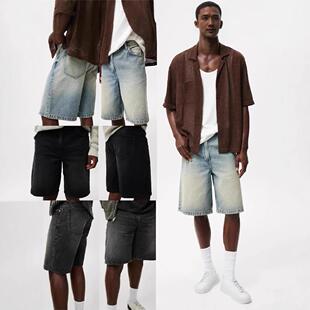 waist button loose shorts 女 Solid 纯色纽扣中腰宽松短裤 color