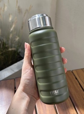 tyeso泰硕毛毛虫新款304不锈钢保温杯大容量便携运动提手随行水壶