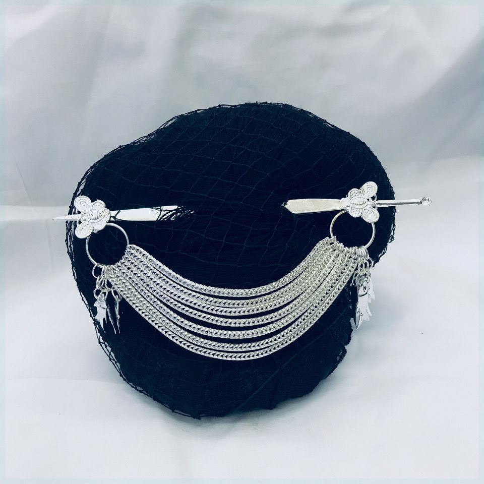 【苗银头饰】少数名族特色簪子苗族步摇发簪苗族瑶族壮族苗银头饰