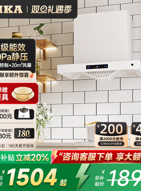 小型强力抽油烟机白色油烟机家用小尺寸厨房超薄60㎝公寓矮嵌入式