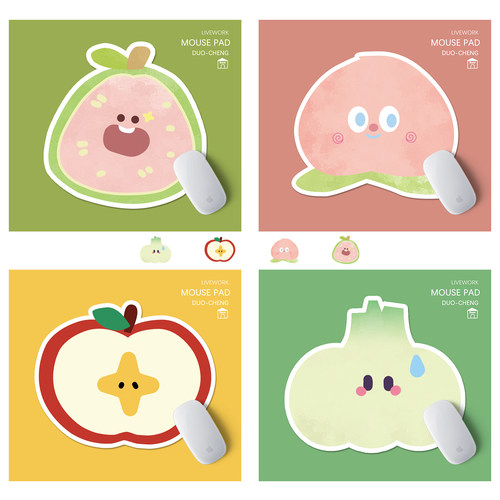 创意果蔬防水防油卡通异形鼠标垫