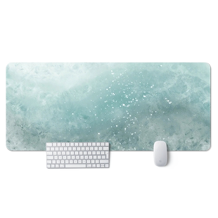 极简风防水皮革鼠标垫大号高级渐变色办公电脑桌垫女生工位桌面垫