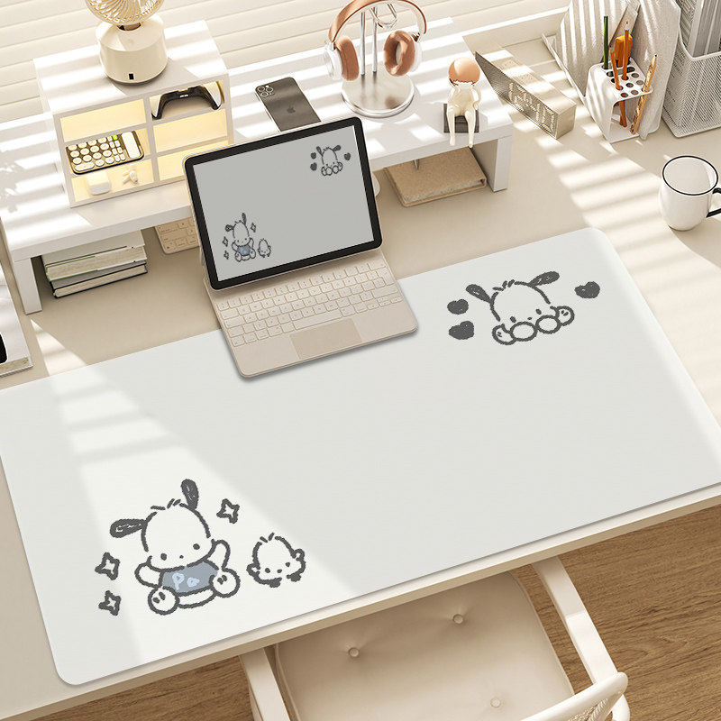 防水皮革极简风三丽鸥鼠标垫桌垫