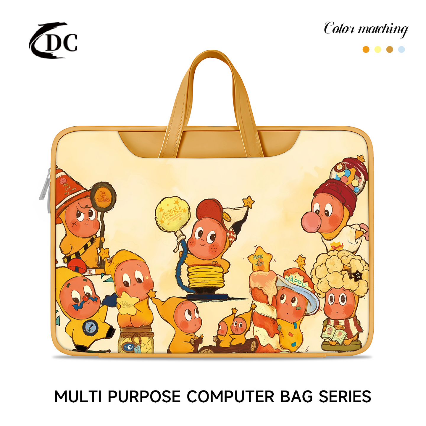 星星人全开合笔记本手提电脑包