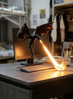 3D打印喷火龙小夜灯桌面摆件