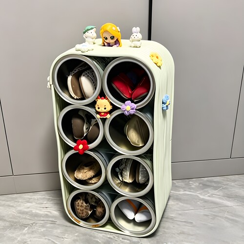 旧物改造DIY宝宝鞋子收纳爬爬架