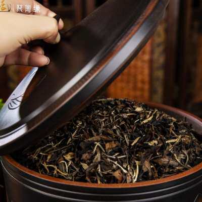 云南建水紫陶茶叶罐茶缸陶瓷家用密封存茶罐大号防潮防霉茶罐包邮