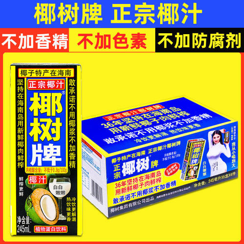 正宗椰树牌椰奶245ml*24盒椰子汁