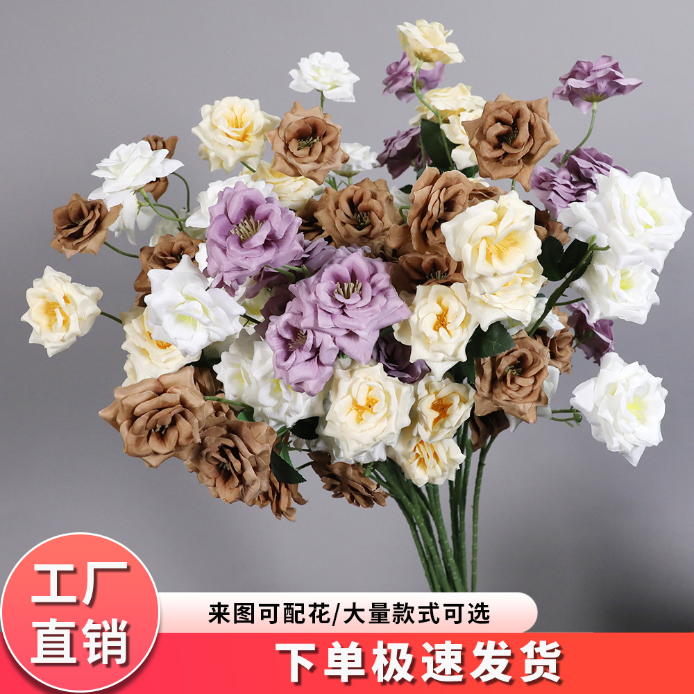 婚庆路引仿真小玫瑰成品插花
