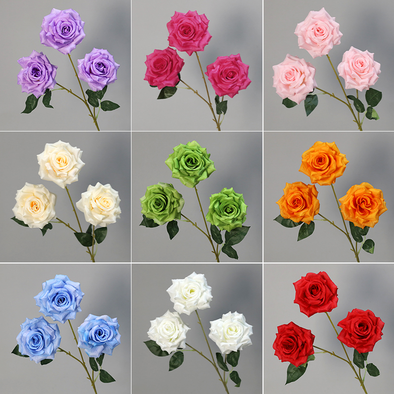 路引布置婚庆3头钻石玫瑰插花