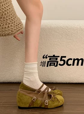 通富亿女小方头金币链条玛丽珍鞋