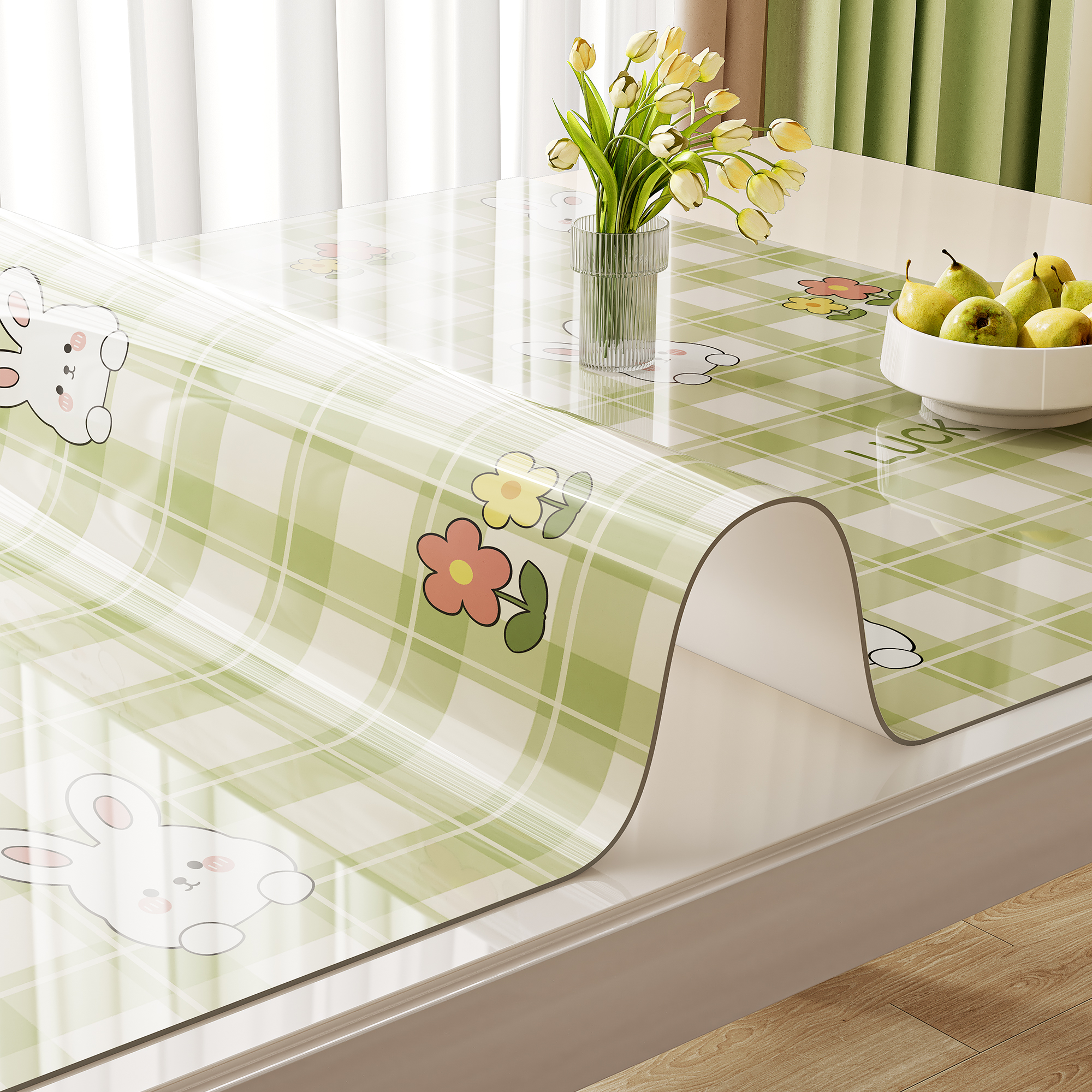 桌布防水防油免洗PVC软玻璃餐桌垫防烫隔热轻奢高级感茶几桌面垫