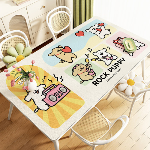 餐桌垫轻奢高级感皮革桌布免洗防油防水防烫耐高温茶几台面保护垫