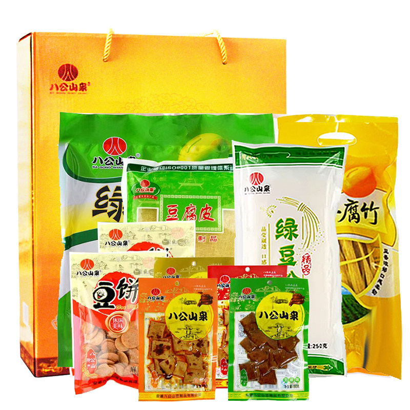 手工腐竹绿豆粉皮粉条豆饼豆干八公山泉黄礼盒安徽淮南寿县特产