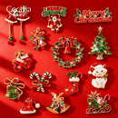 圣诞节胸针装 别针衣服配饰品 饰女高档精致圣诞树胸花奢华气质西装