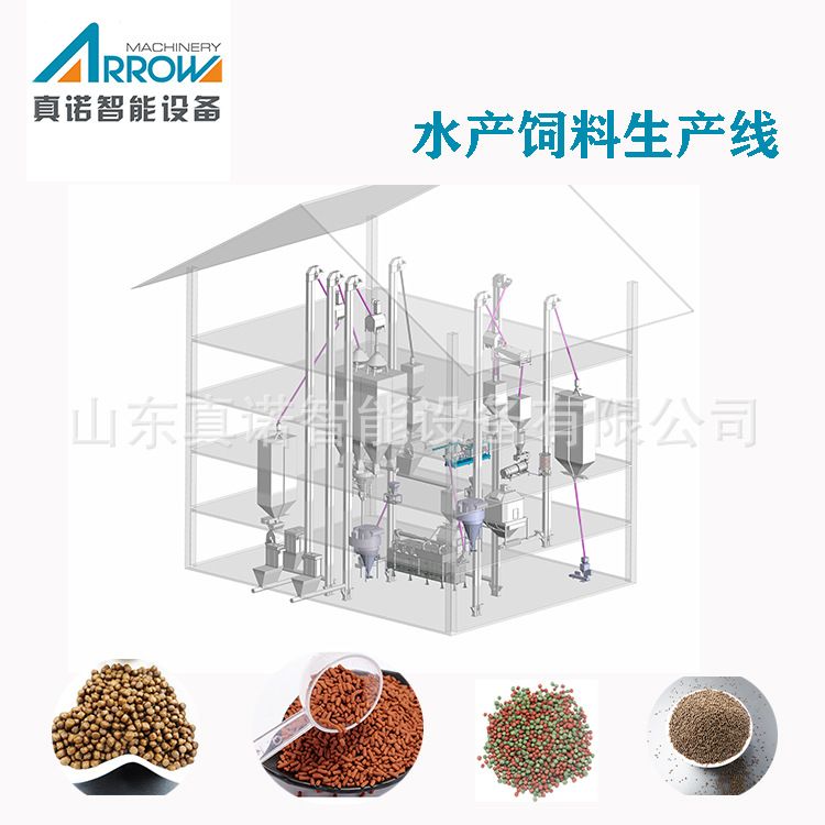 水产饲料设备浮性颗粒鱼饲料真诺大产量全自动特种水产饲料膨化机
