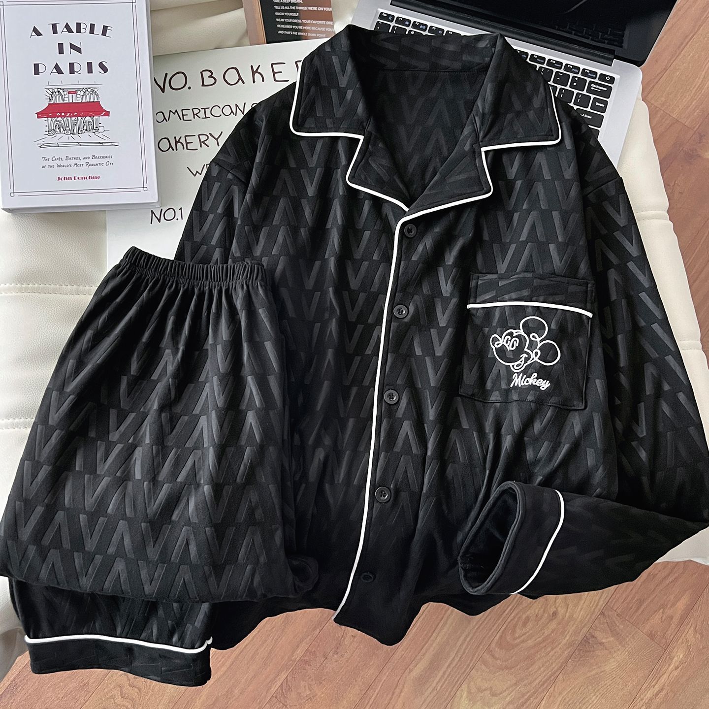 2025新款珊瑚绒睡衣男冬季加厚保暖大码法兰绒套装斑马条纹家居服