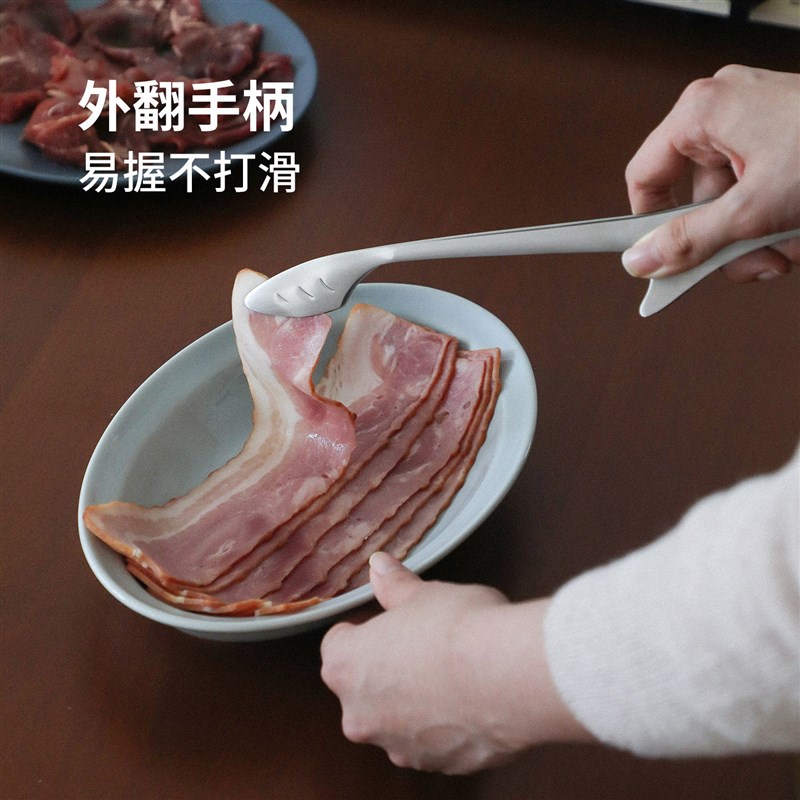 霜山304不锈钢烤肉夹料理夹防烫夹沙拉甜品夹牛排夹烧烤夹分餐夹