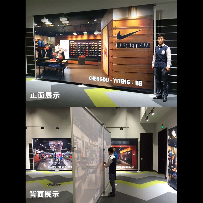 快展展架伸缩架可调节式支架立式落地式展示架签名墙kt板展架配件