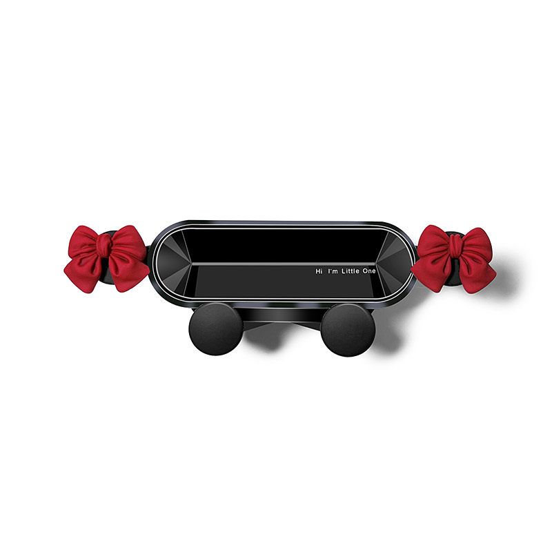 汽车支架蝴蝶结手机车载支架汽车出风口导航支架卡扣式重力通用型