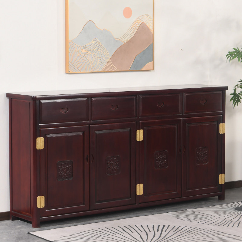 精选新中式非洲大红檀餐边柜一体靠墙实木柜卧室储物柜家用入户隔,住宅家具,餐边柜,淘宝优惠券,粉丝福利购,淘宝优惠卷