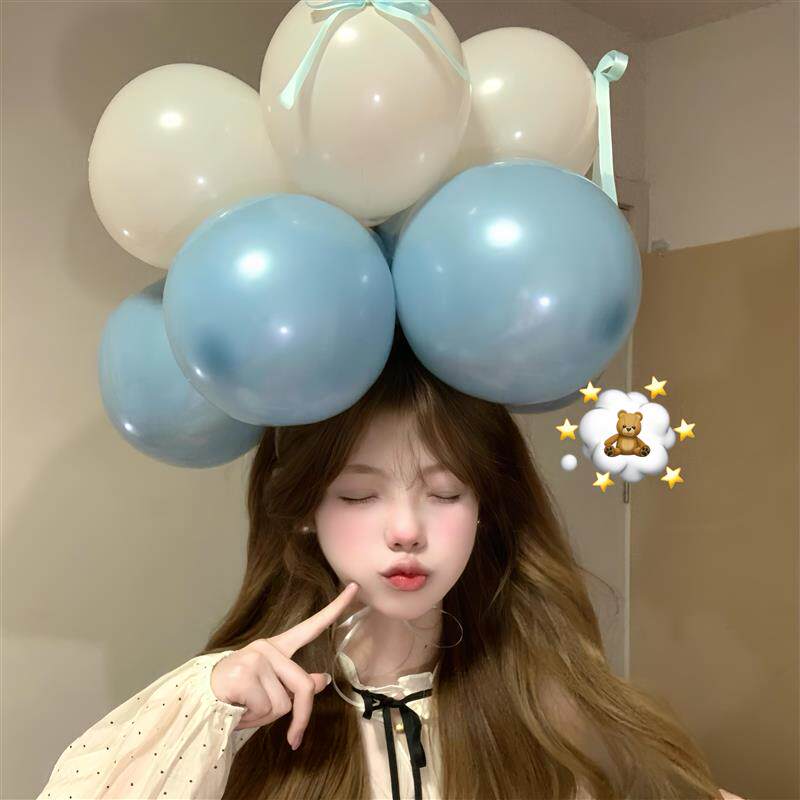 ins风气球蛋糕帽生日派对高级拍照装饰道具diy材料包女生拍照道具